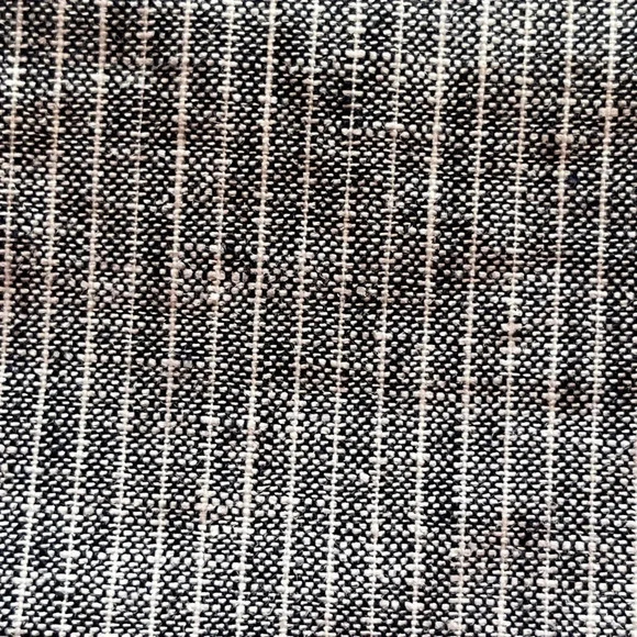 Aqua Blue White Striped Linen Blend Tie Waist Crop Top Sleeveless XS Nautical - Picture 8 of 9